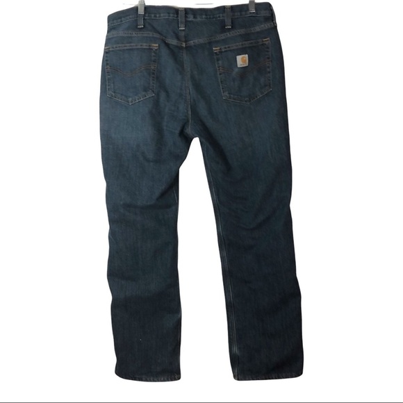 CARHARTT Relaxed Fit Tapered Leg Fleeced Lined Jeans Men’s SIZE 40x32 - Picture 2 of 8